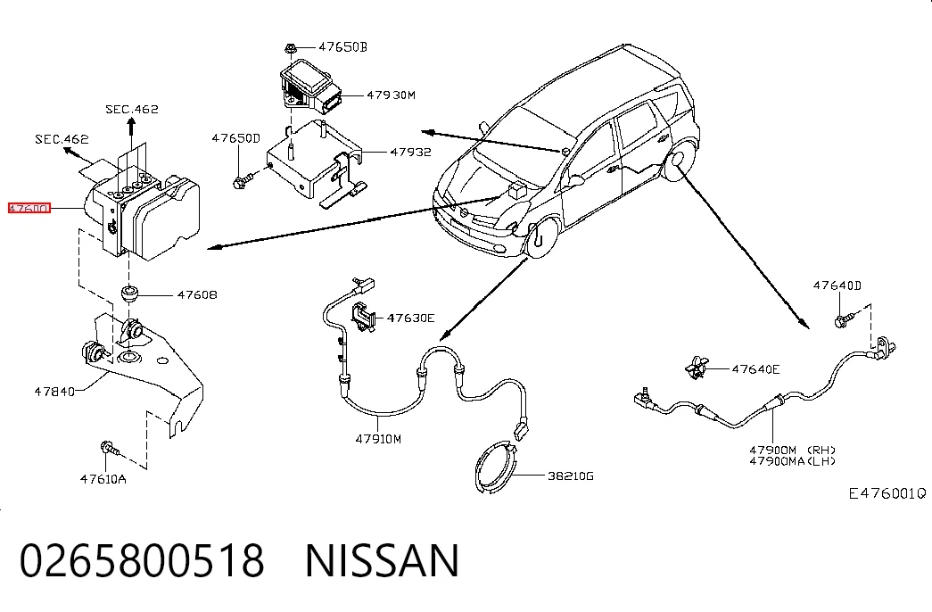 Блок ABS гидравлический на Nissan Note  E11