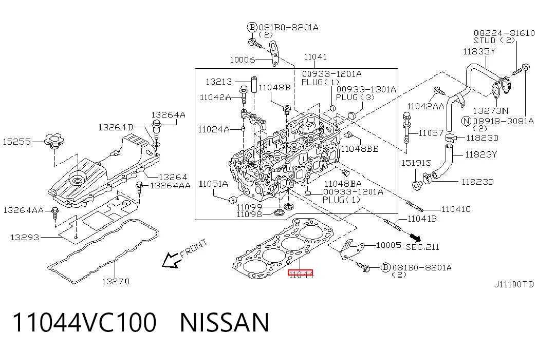 11044VC100 NIPPON MOTORS Прокладка головки блока