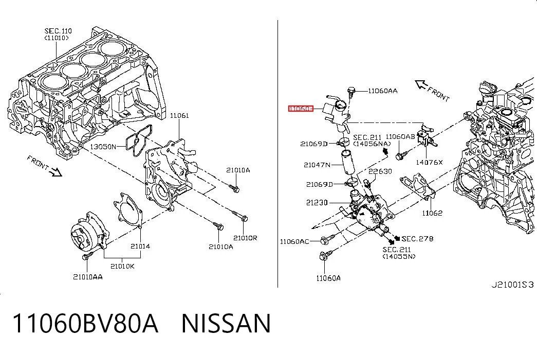 11060BV80A Nissan/Infiniti