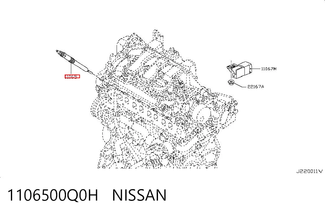 1106500Q0H Nissan/Infiniti Свечи накаливания