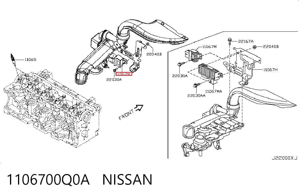 1106700Q0A Nissan/Infiniti Реле свечей накала