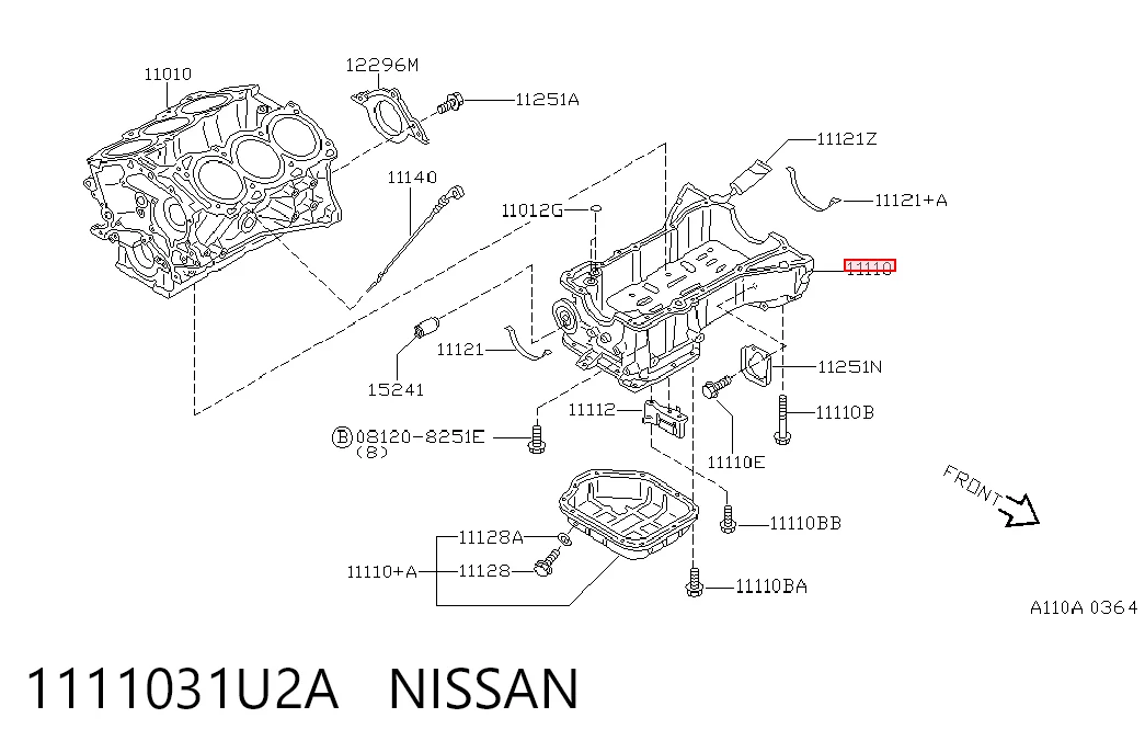 Масляный поддон двигателя Nissan Maxima седан (A33) (2000 - 2006) цена, от 56.69 USD