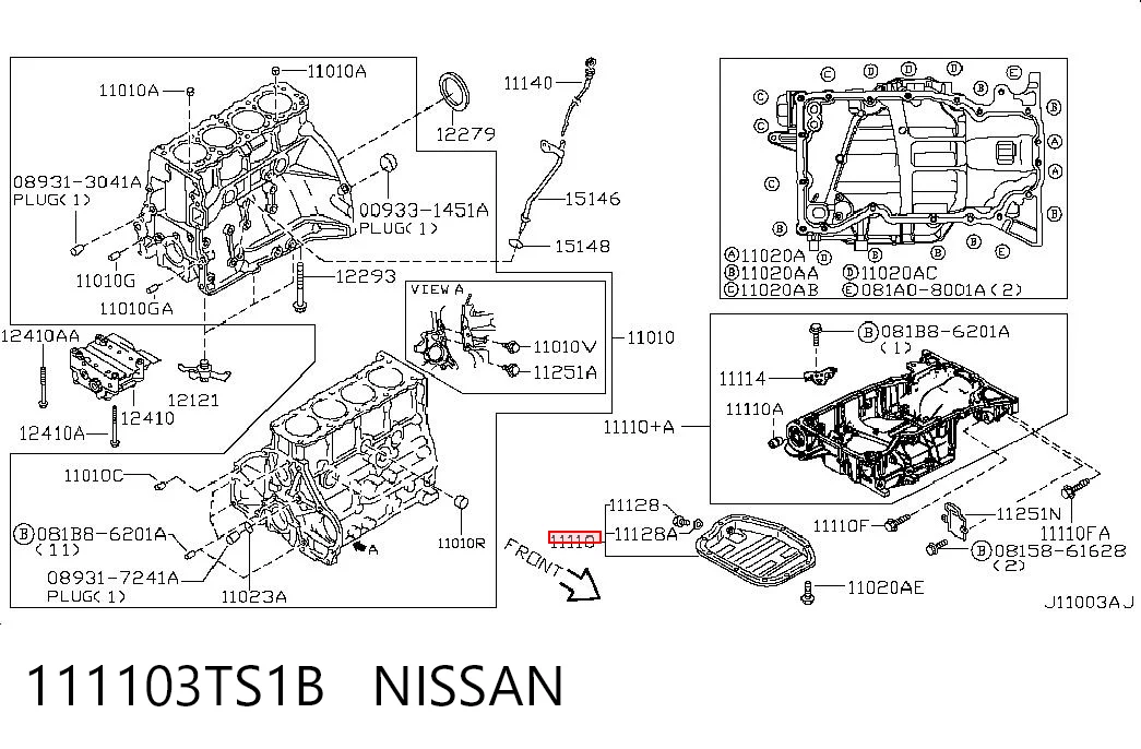 Купить 111103TS1B Renault (RVI) Поддон картера двигателя