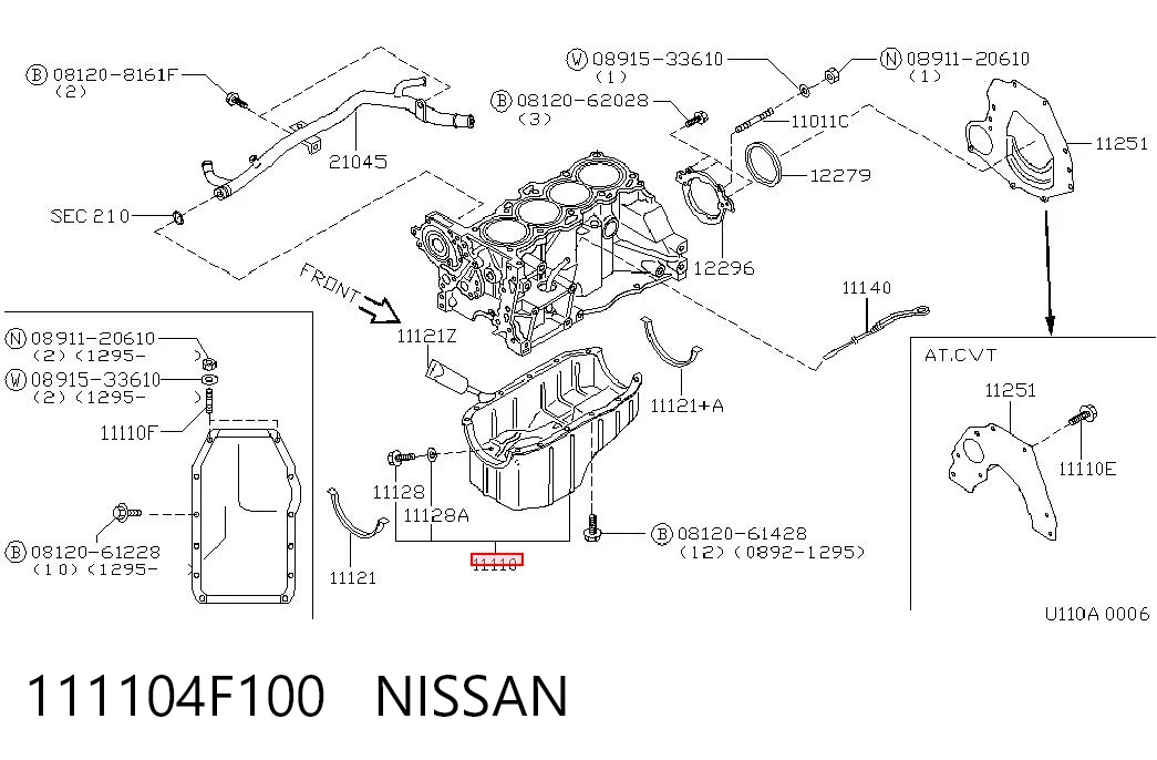 Масляный поддон двигателя Nissan Micra хэтчбек (K11) (1992 - 2003) цена, от 47.36 USD
