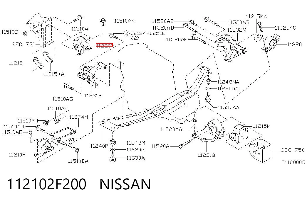 Опора двигателя Polcar S2227014