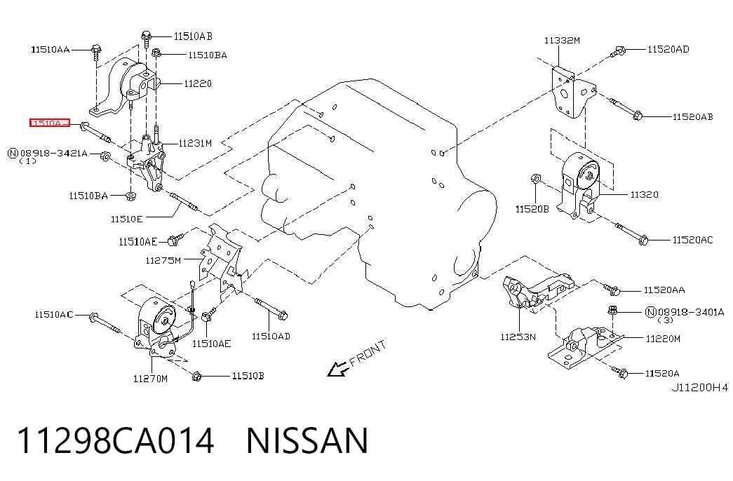 11298CA014 Nissan/Infiniti