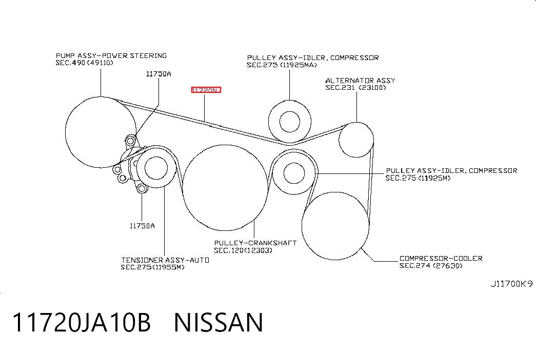 11720JA10B Nissan/Infiniti