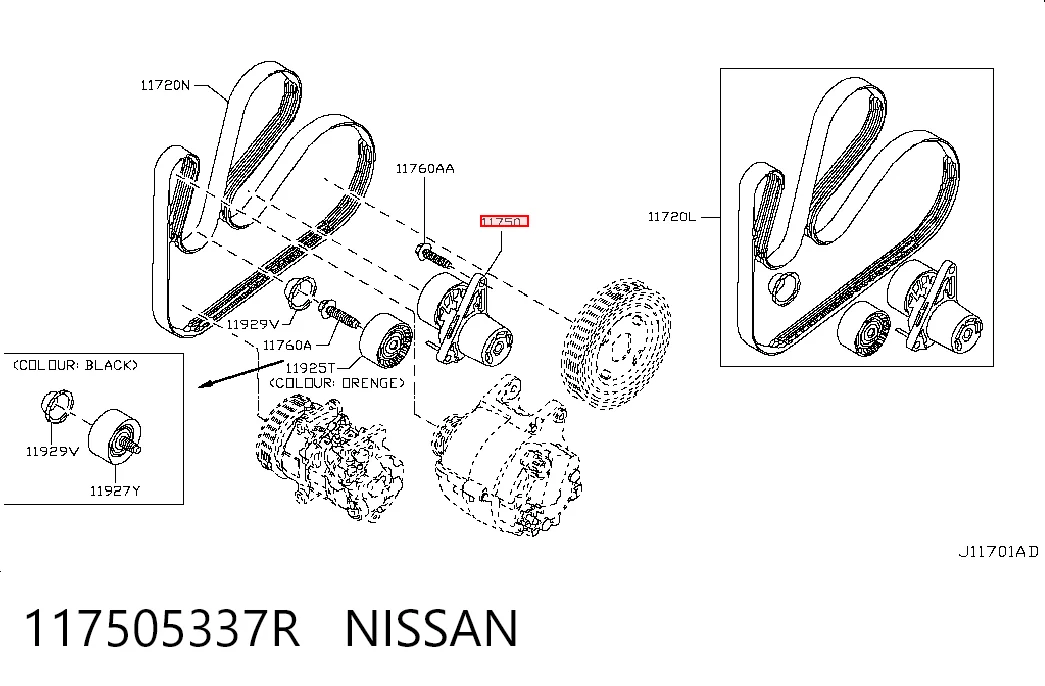  Натяжитель приводного ремня Nissan Qashqai 