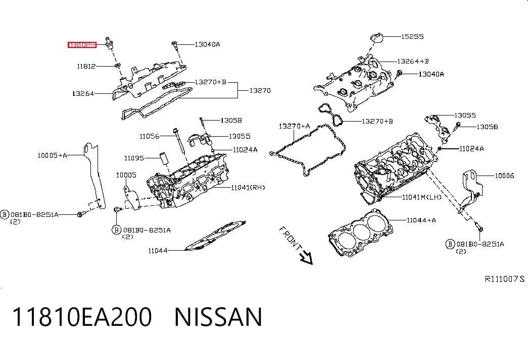 11810EA200 Nissan/Infiniti Клапан PCV вентиляции картера