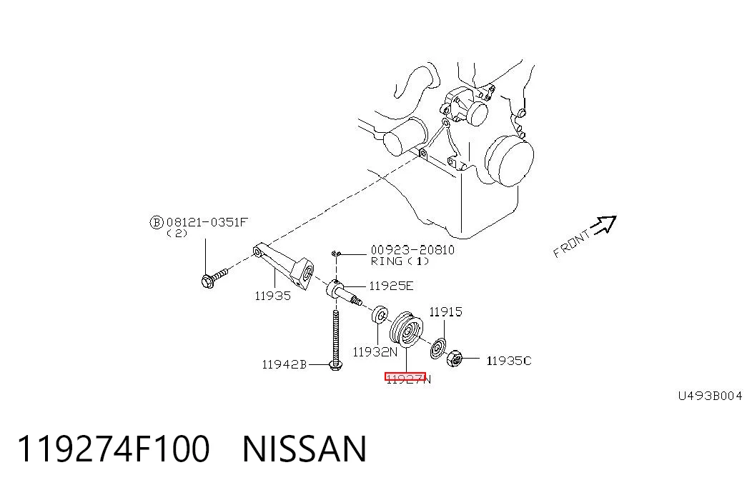  Натяжной ролик Nissan Micra 