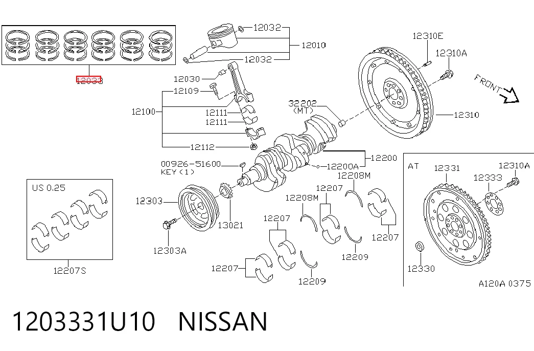 Поршневые кольца, стандартные Riken 23128STD цена, от 29.36 USD
