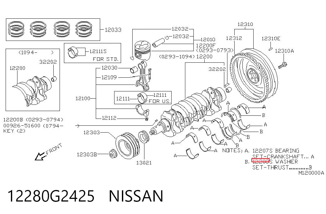 12280G2425 Nissan/Infiniti