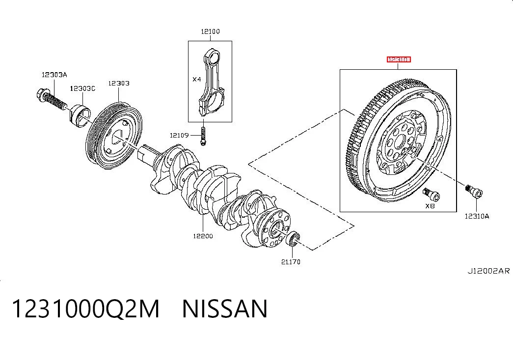 Демпферный маховик на Nissan Qashqai II J11
