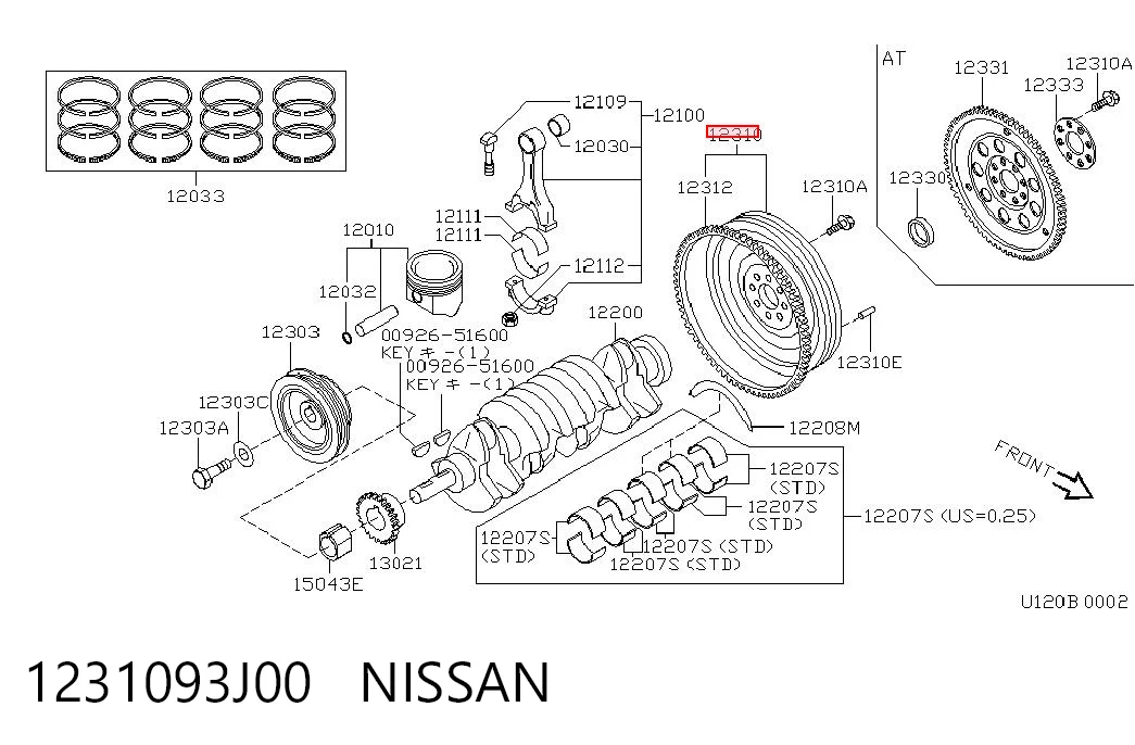 Маховик двигателя Nissan Primera P10