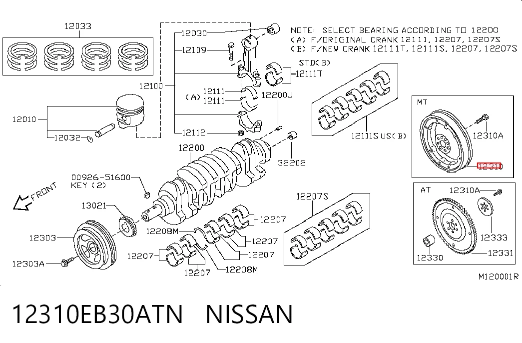 Маховик двигателя Nissan Navara NP300 III пикап (D40) (2004 - 2015) цена, от 142.98 USD