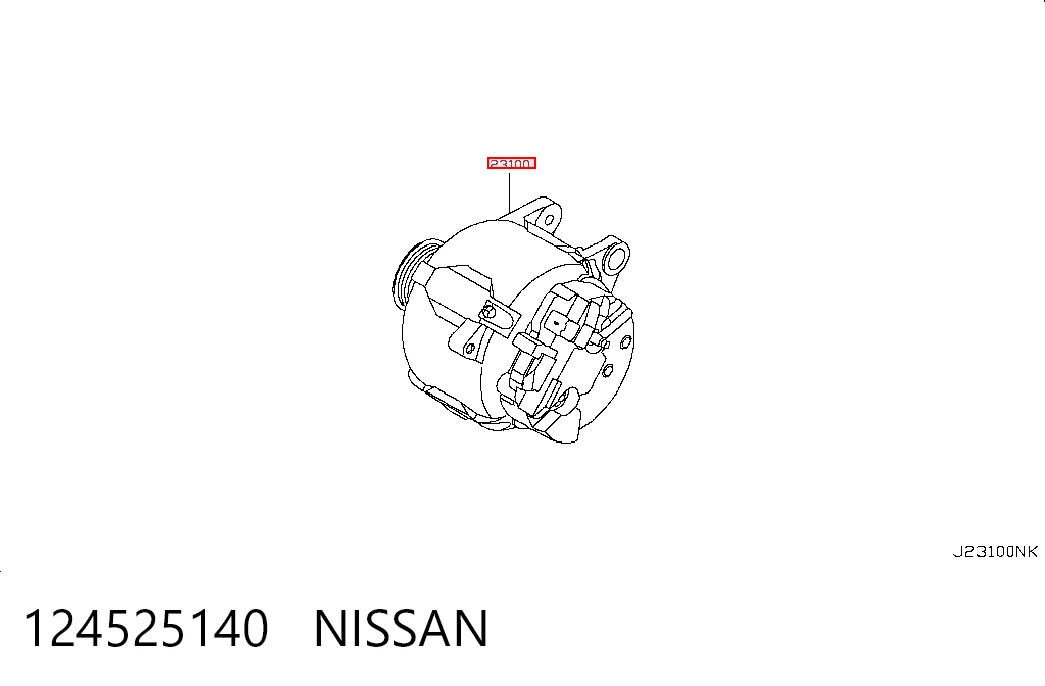 Генератор автомобильный на Nissan JUKE NMUK F15E