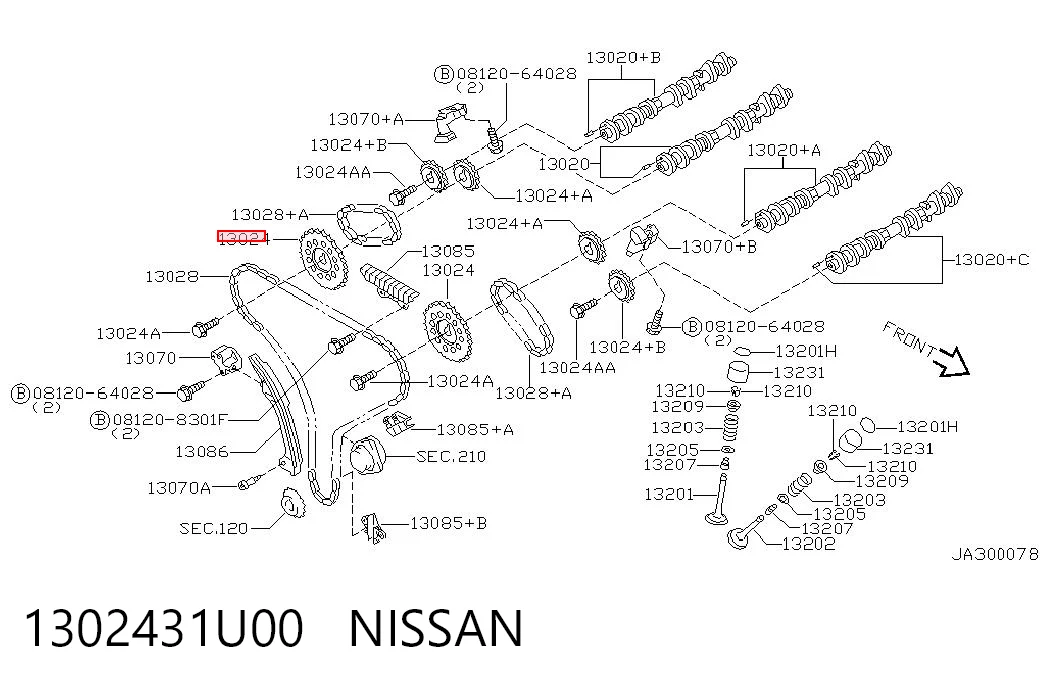 1302431U00 Nissan/Infiniti Регулятор фаз газораспределения