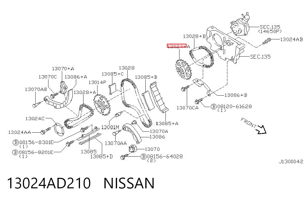 Ремкомплект ГРМ Nissan Almera TINO минивэн (V10) (2000 - 2005) цена, от 42.64 USD