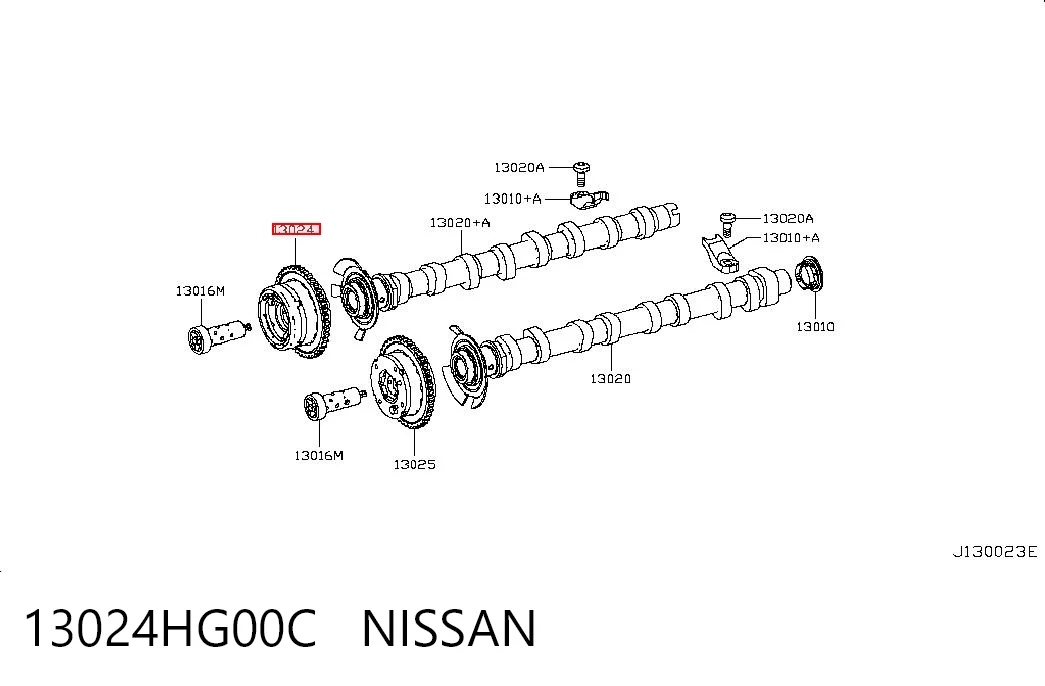 13024HG00C Nissan/Infiniti Звездочка-шестерня распредвала двигателя, выпускного