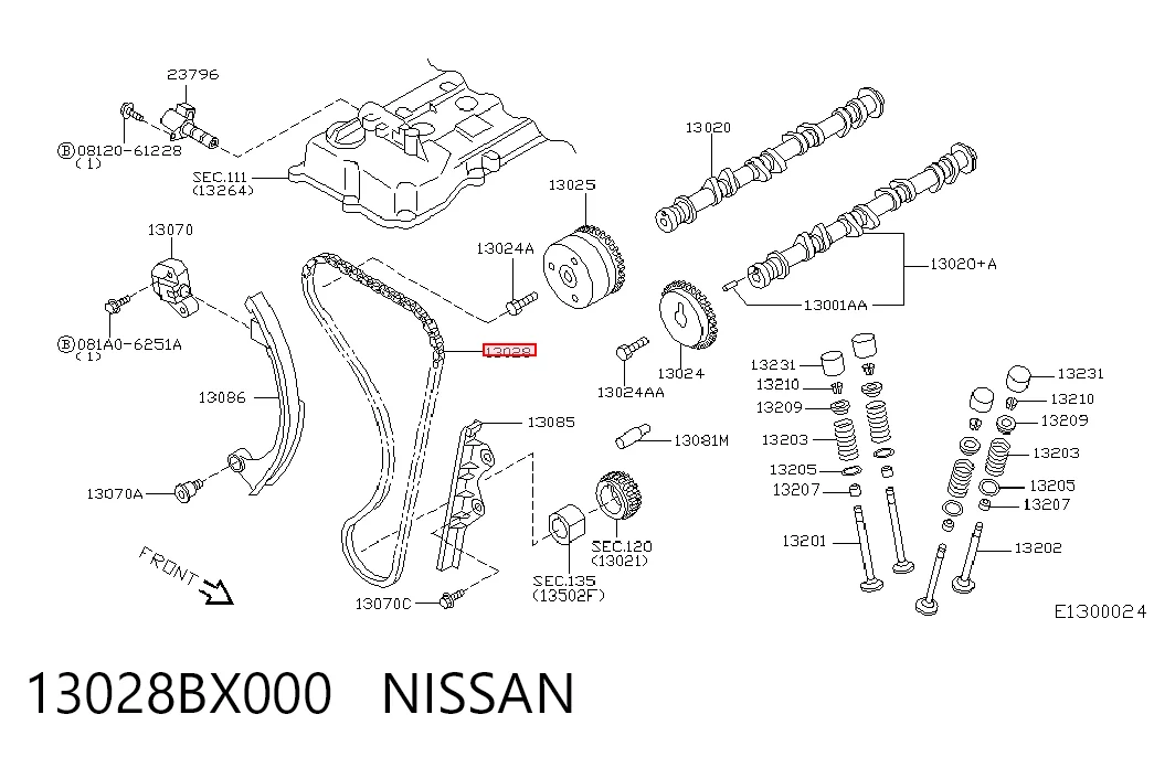  Цепь ГРМ Nissan Micra 