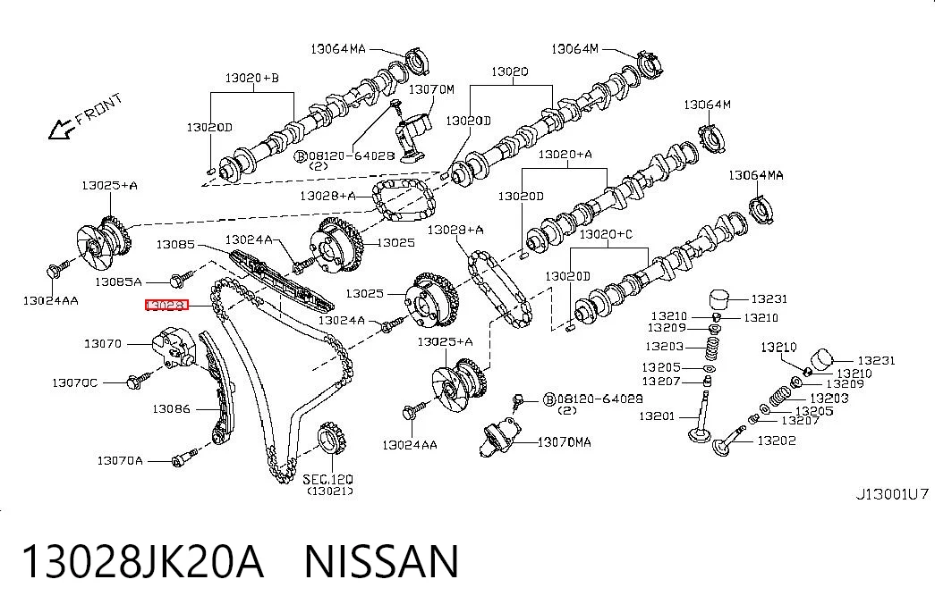 13028JK20A Nissan/Infiniti Цепь