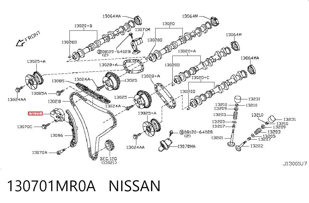 130701MR0A Nissan/Infiniti Гидронатяжитель цепи