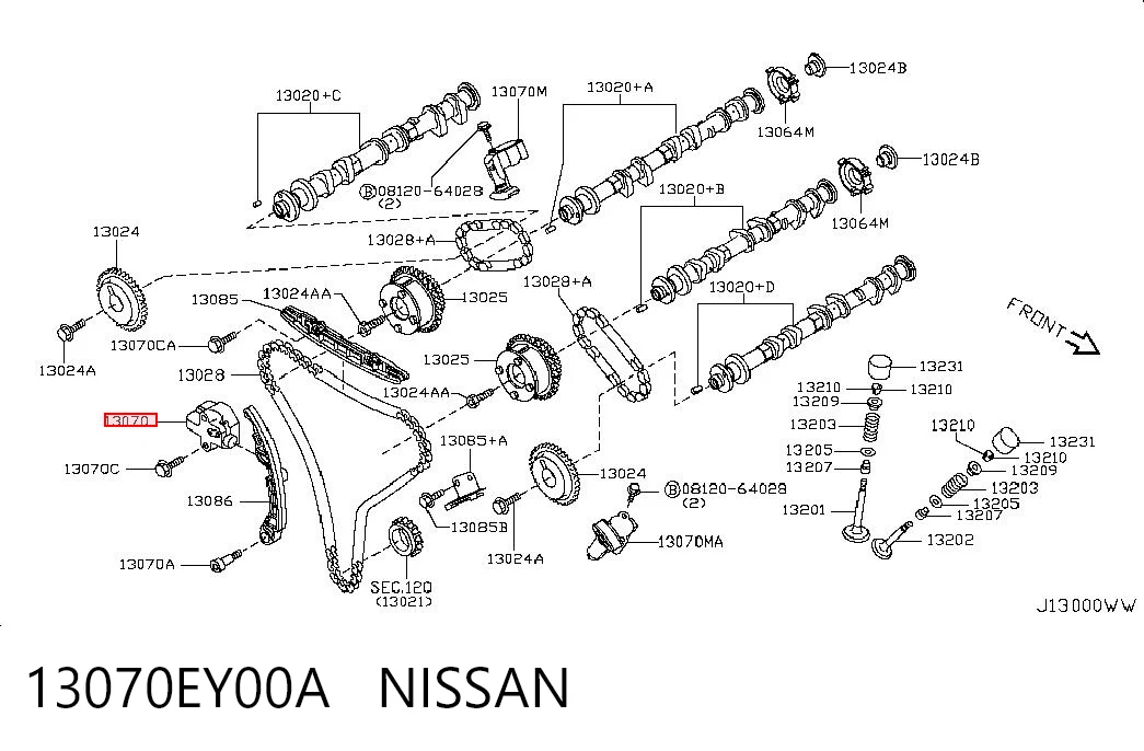 13070EY00A Nissan/Infiniti Гидронатяжитель цепи