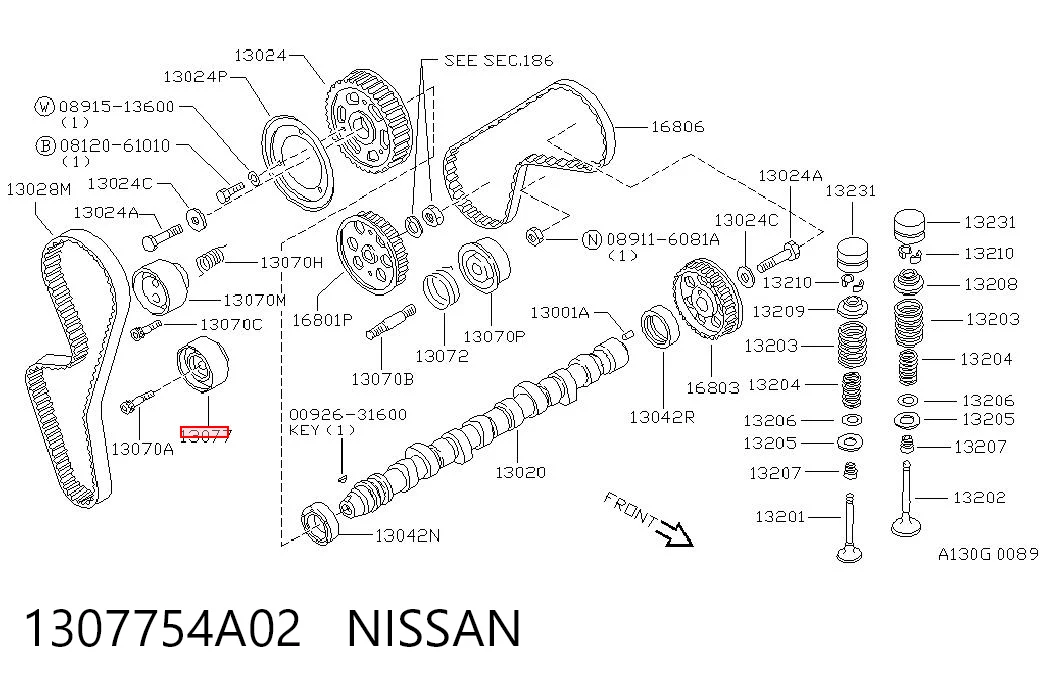  Паразитный ролик ГРМ Nissan Primera 