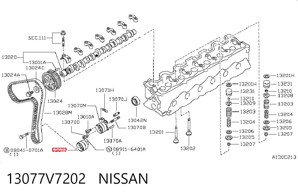 Обводной ролик ремня ГРМ Nissan Patrol внедорожник (Y60) (1987 - 1997) цена, от 13.91 USD
