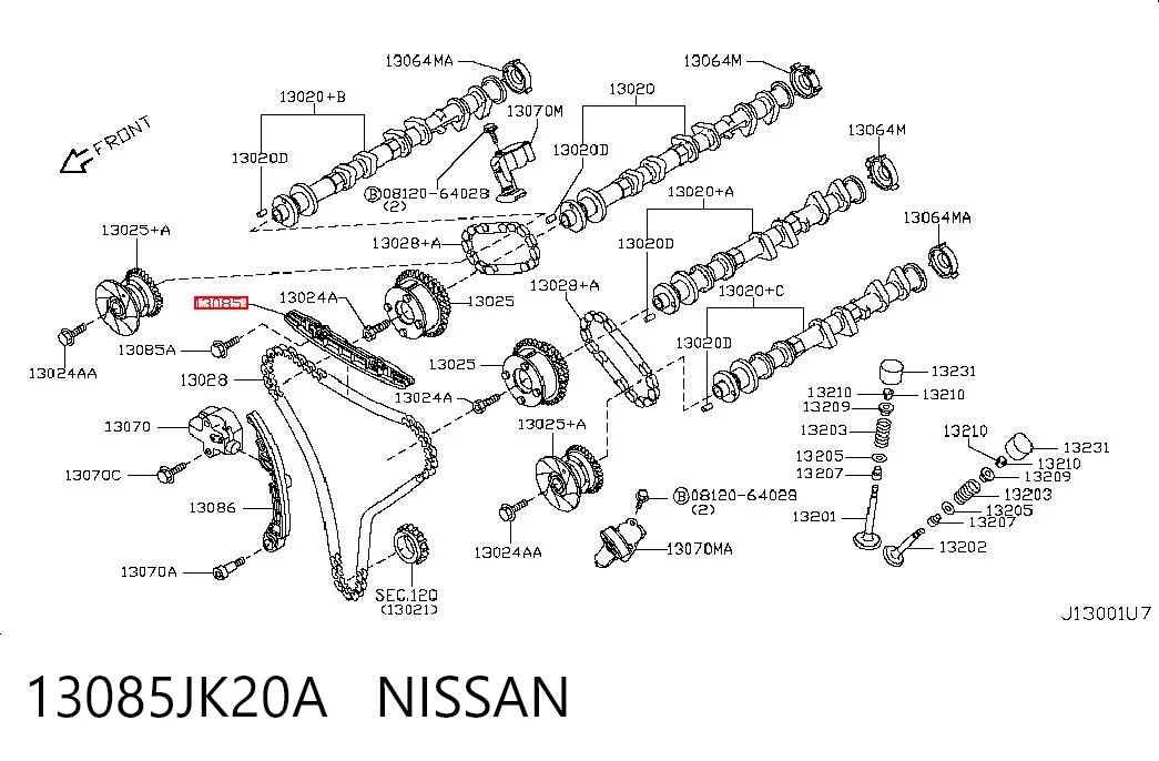 Купить NIZ13085AL505 Zuiko Успокоитель цепи ГРМ, верхний
