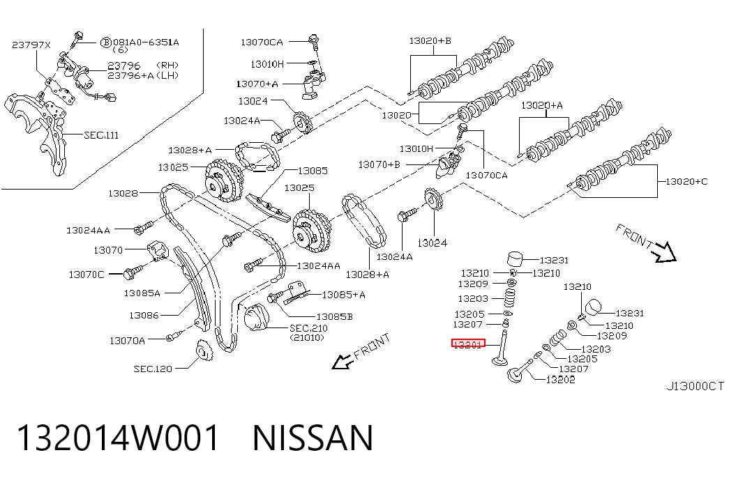 Клапан впускной NIPPON MOTORS 132018J110 цена, от 8.34 USD