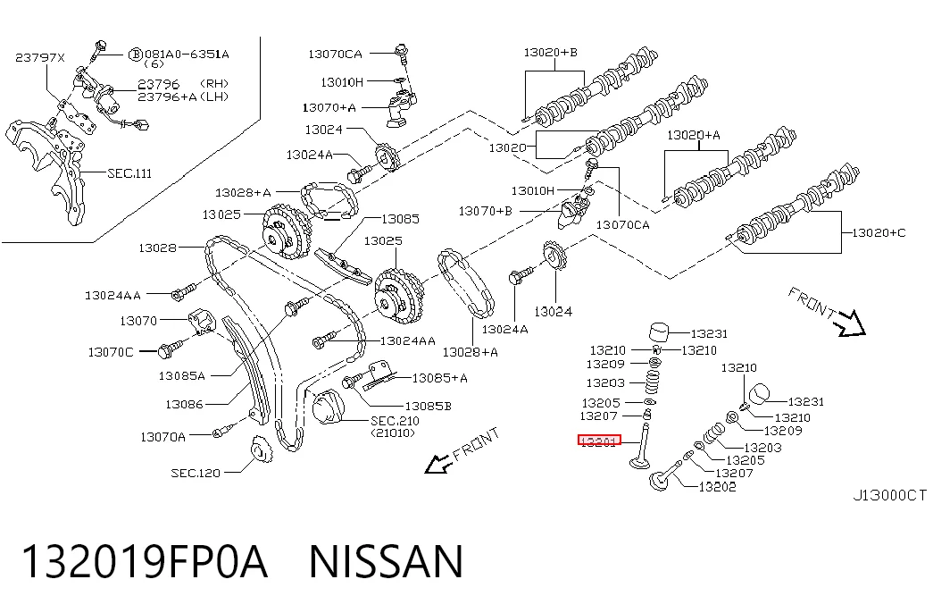 Купить 132018J110 NIPPON MOTORS Впускной клапан