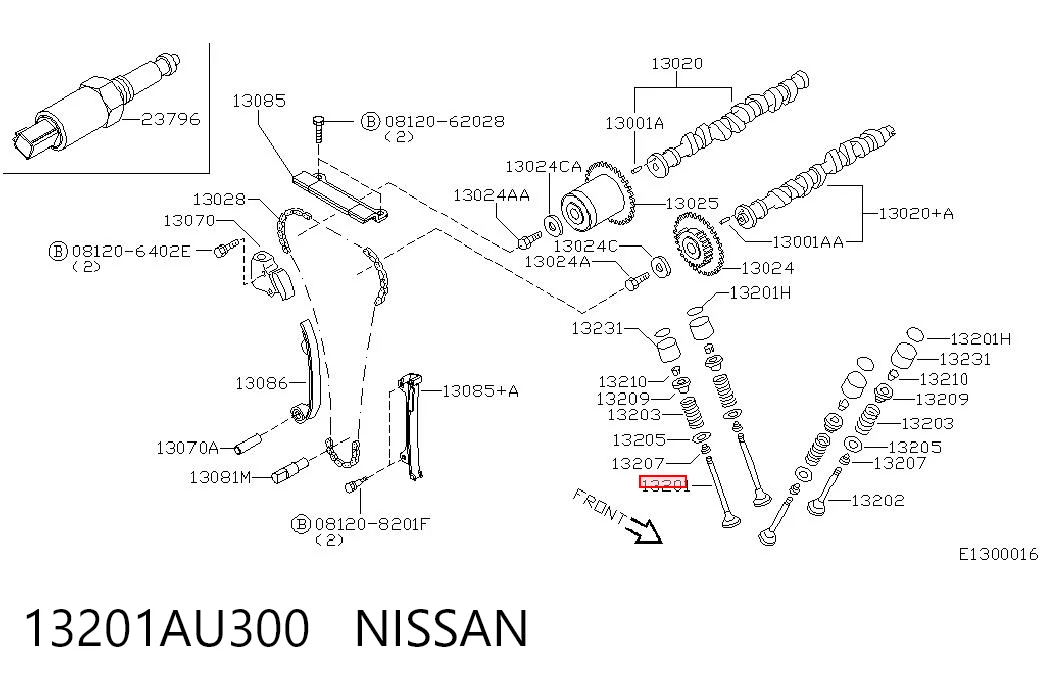 NEV428IN NIPPON MOTORS Впускной клапан