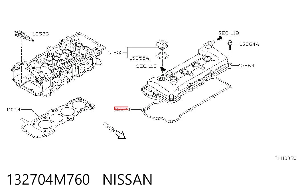 Прокладка крышки двигателя NIPPON MOTORS 132704M700 цена, от 8.43 USD