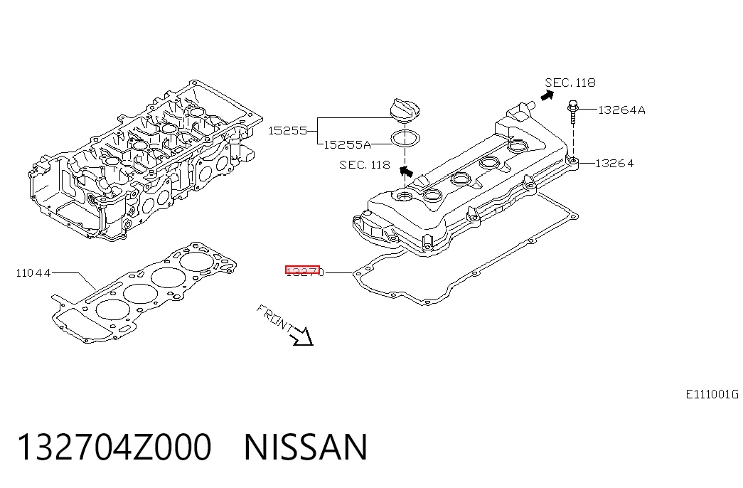 Купить 132704M700 NIPPON MOTORS Прокладка клапанной крышки двигателя