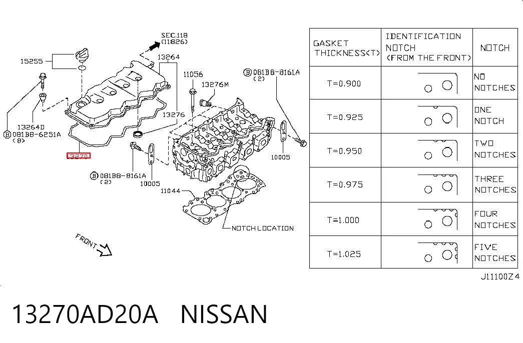 Прокладка крышки двигателя NIPPON MOTORS 13270AD200 цена, от 8.89 USD