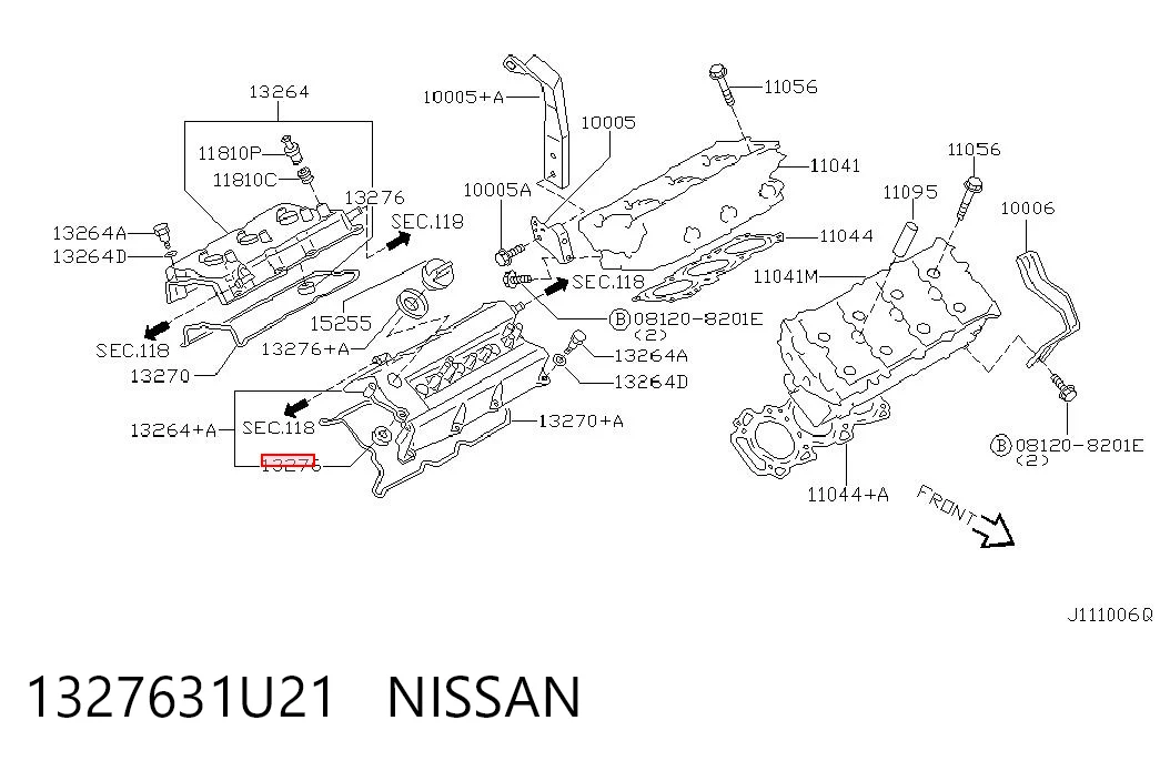 Купить 1327631U10 Renault (RVI) Прокладка свечного колодца