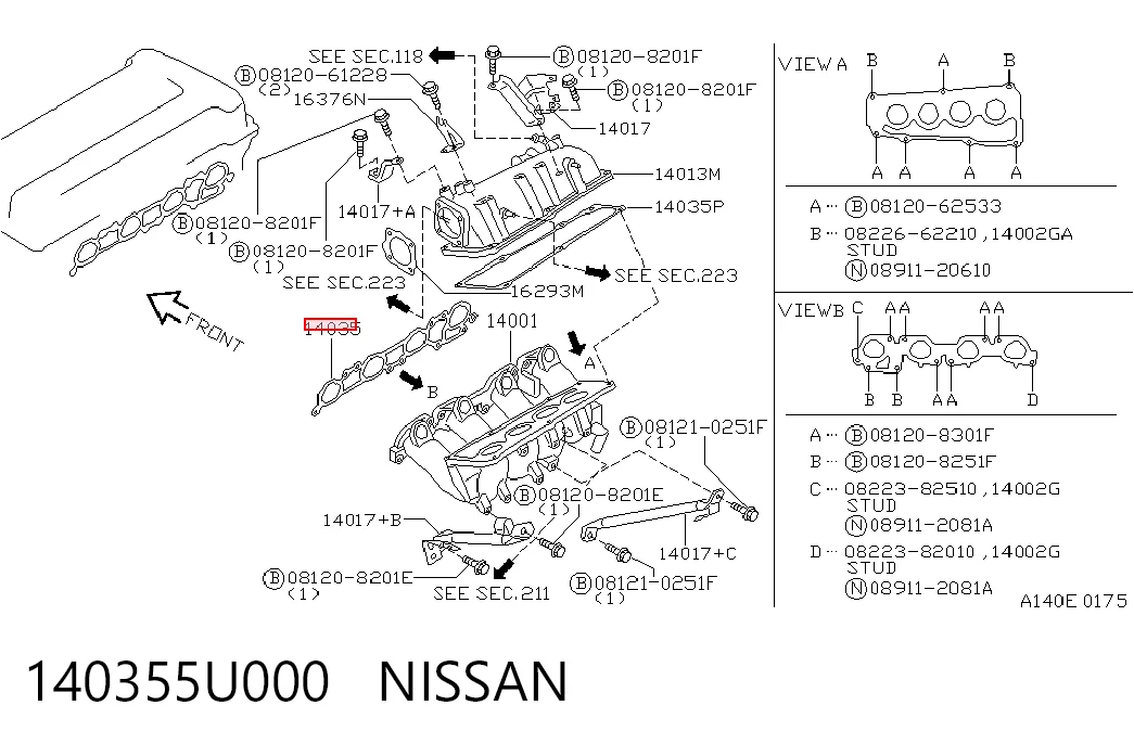 Прокладка коллектора впуск NIPPON MOTORS INNMM2168I