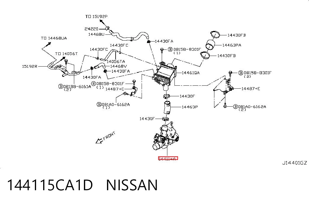 144115CA1D Nissan/Infiniti Турбонаддув