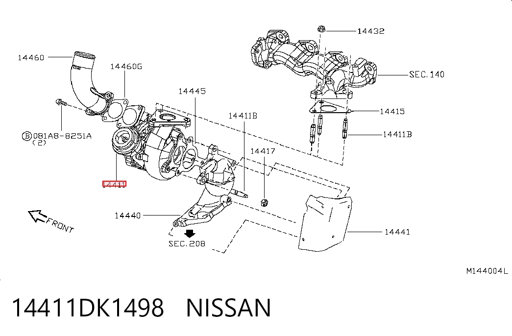 Турбонаддув на Nissan Navara NP300 III D40