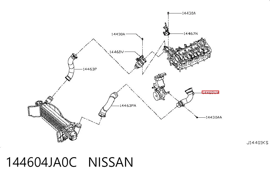144604JA0C Nissan/Infiniti Патрубок интеркуллера