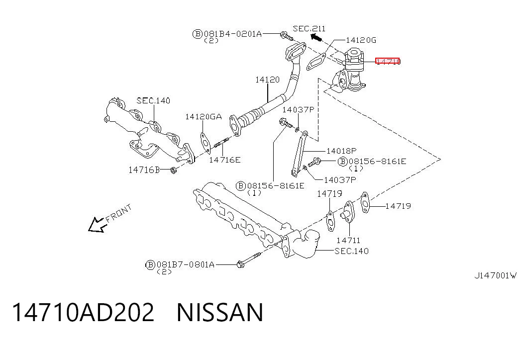 Купить 79675B Mitsubishi Клапан EGR системы рециркуляции отработавших газов
