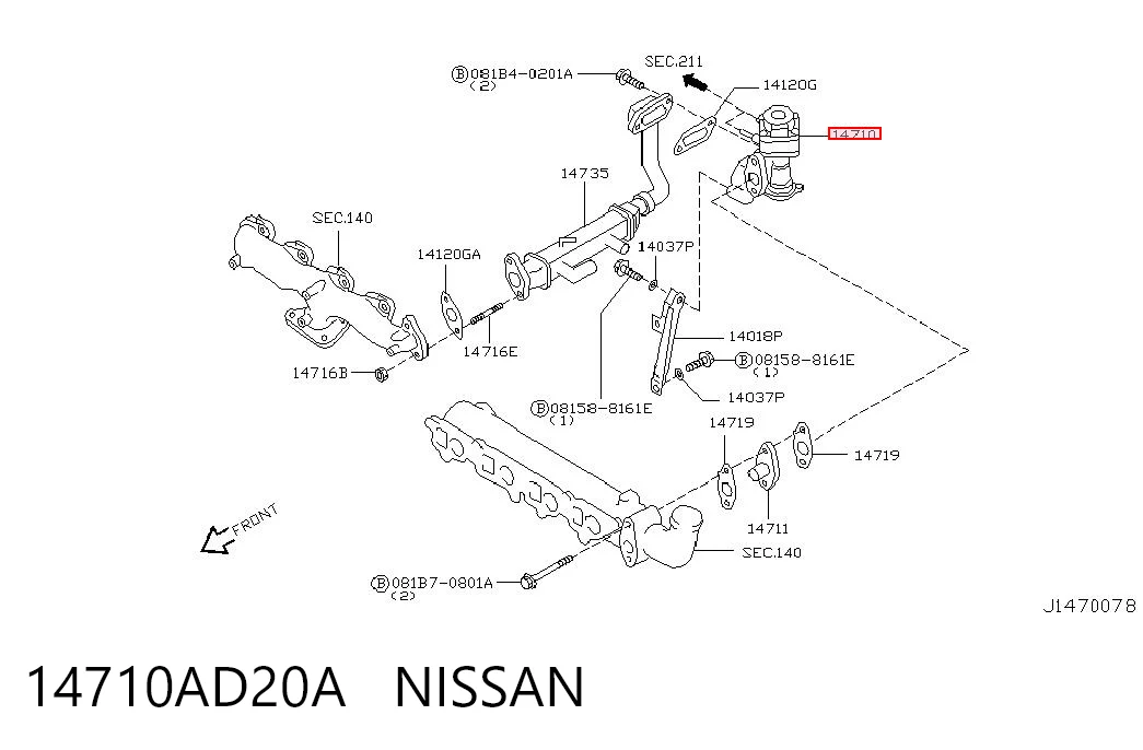 Клапан EGR, рециркуляции газов Mitsubishi 79675B