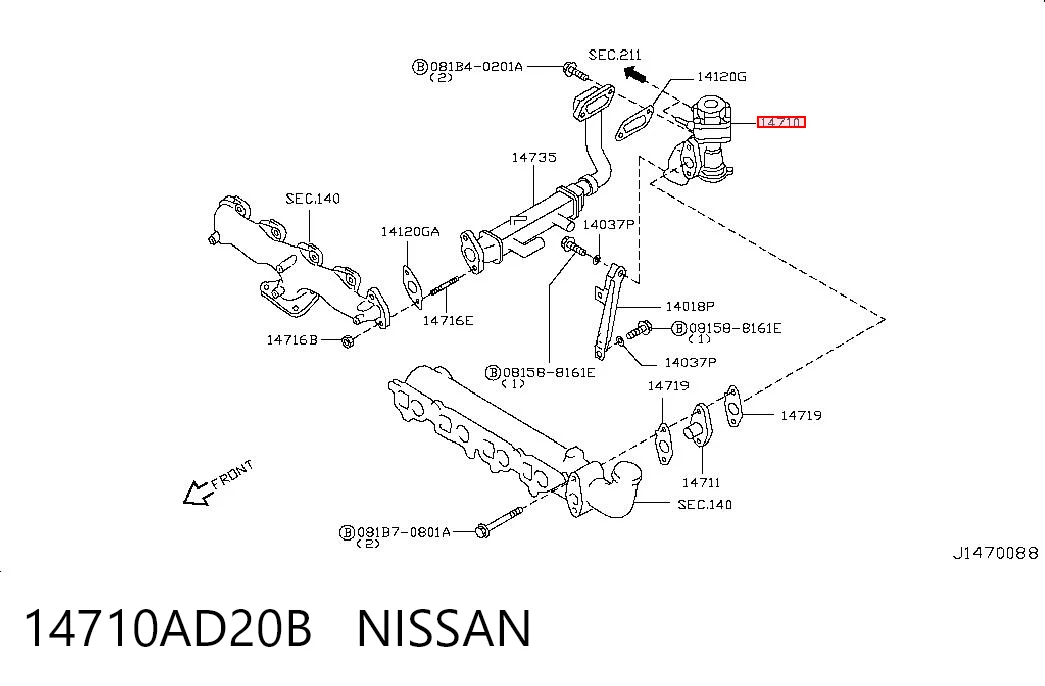 79675B Mitsubishi Клапан рециркуляции отработавших газов EGR