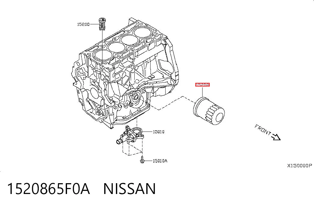 1520865F0A Nissan/Infiniti Масляный фильтр двигателя