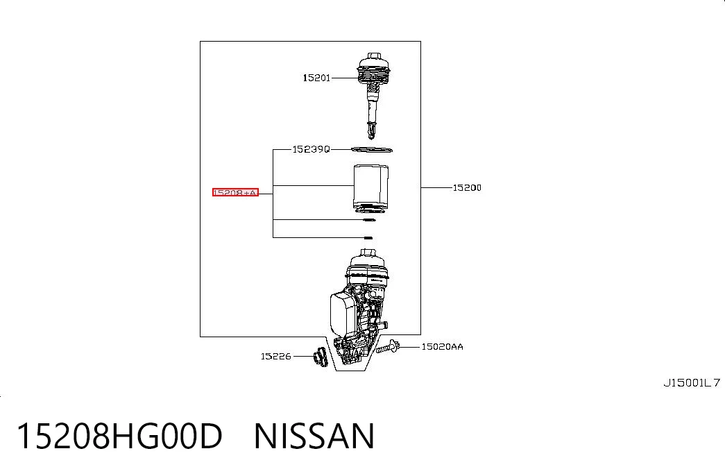 15208HG00D Nissan/Infiniti Масляный фильтр двигателя