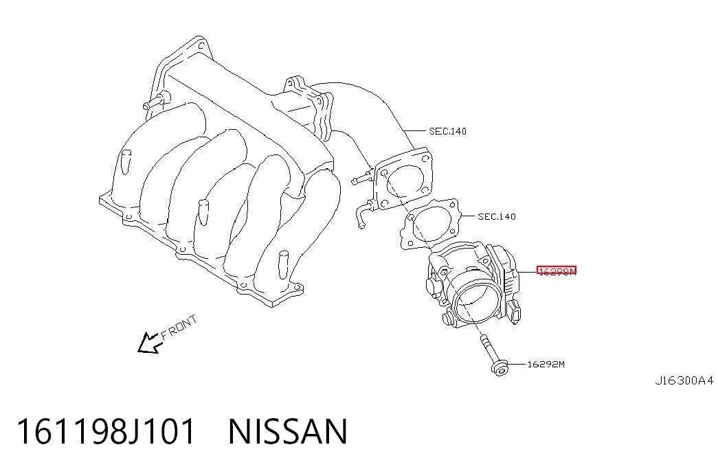 161198J101 Nissan/Infiniti Дроссельная заслонка
