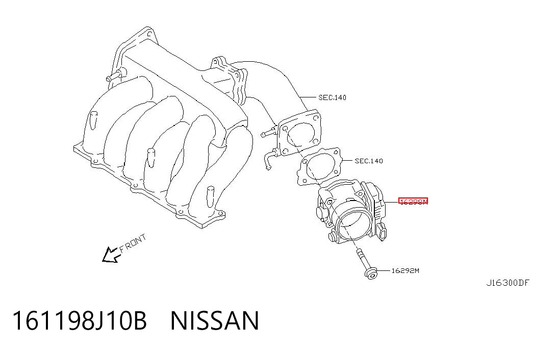 161198J10B Nissan/Infiniti Дроссельная заслонка