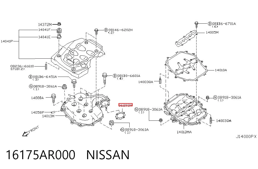 Прокладка дроссельной заслонки на Infiniti FX  S50