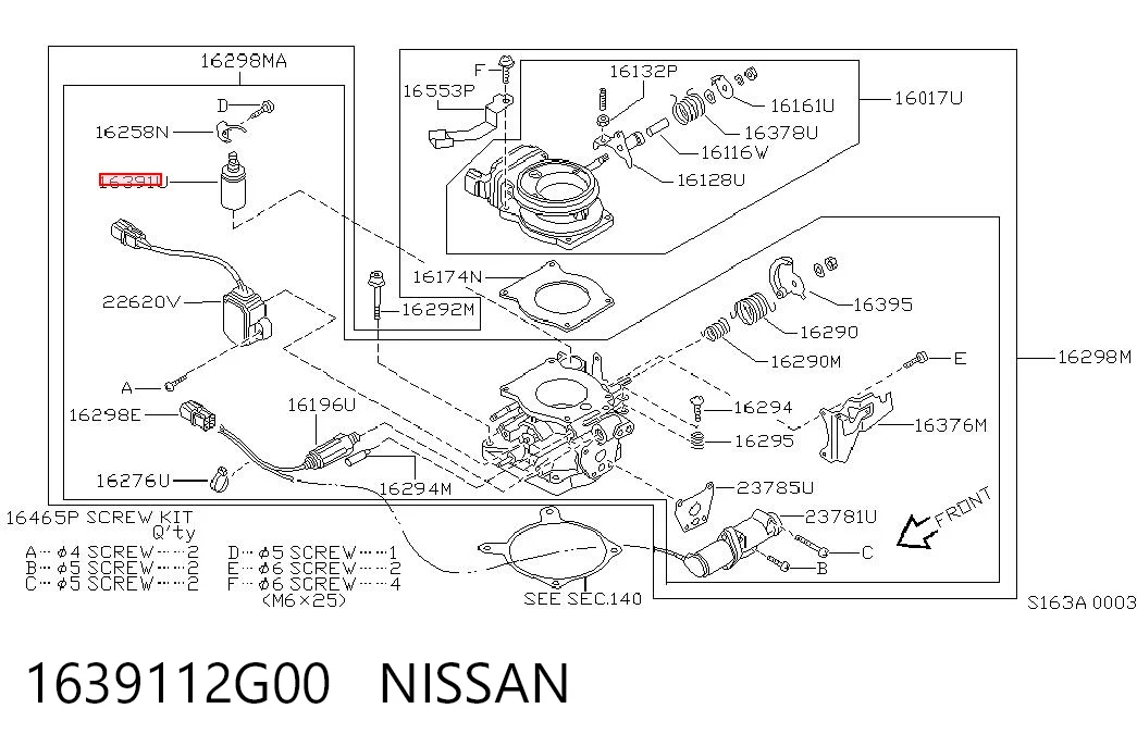1639112G00 Nissan/Infiniti 